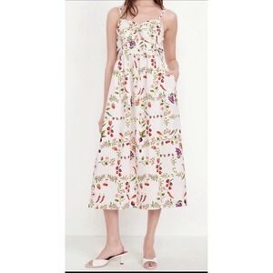 Women's Size L Old Navy Modi's Dress Cottagecore Fruits Veggies Farmers Market